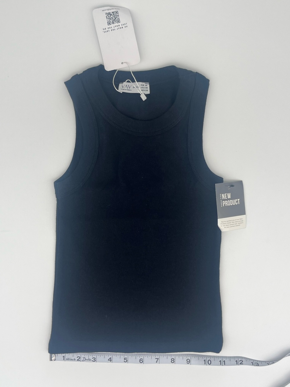 Women’s Black Ribbed Tank Top